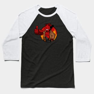 Cool Superhero Hell Demon Gamer Parody Mashup Baseball T-Shirt